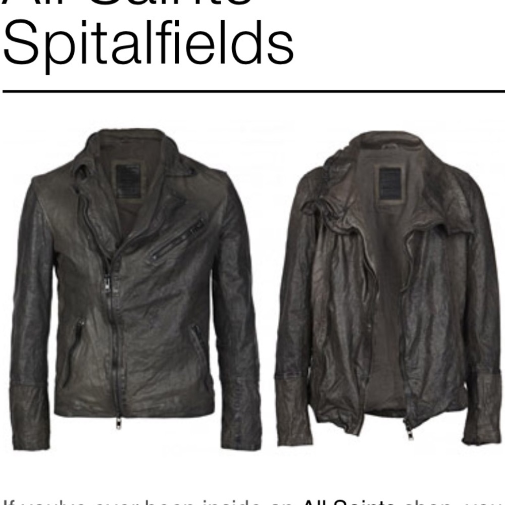 All Saints Spitalfields Genuine Leather Jacket